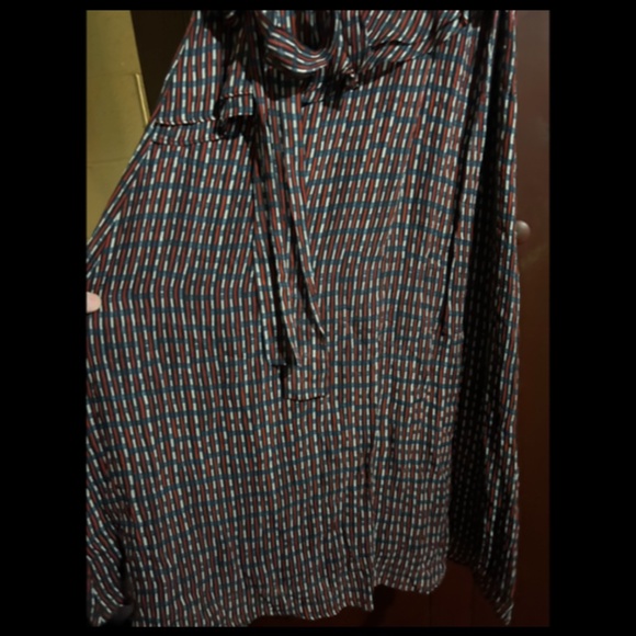 Lenon x Anthropologie Matilda Plaid/Checkered Faux Wrap Ciffon Dress Size XS - Picture 8 of 16